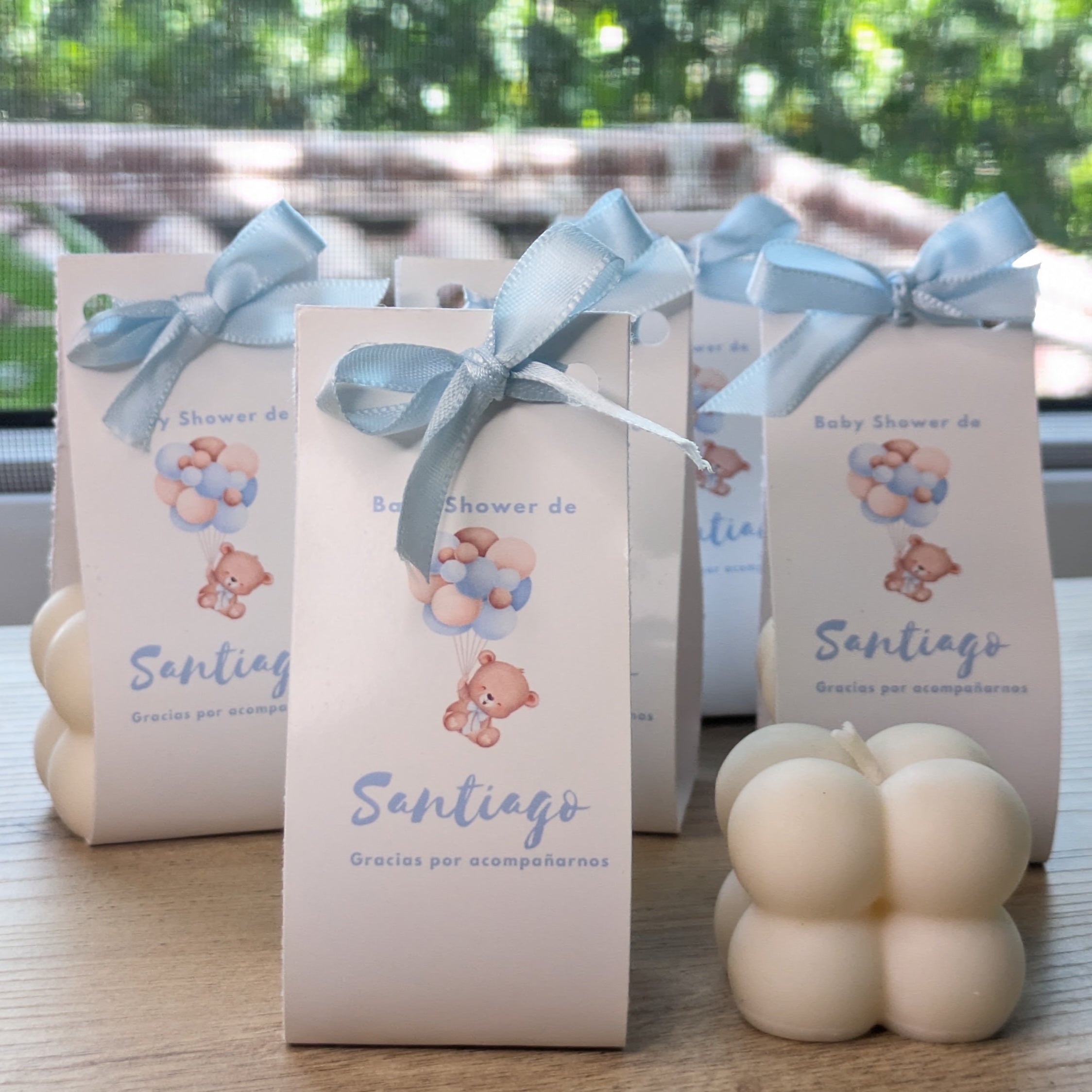 paquete de mini bubbles recuerdo baby shower